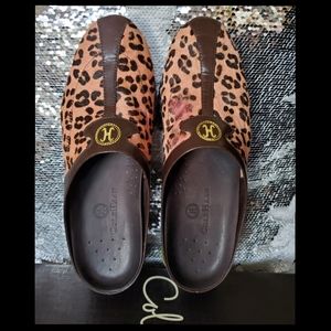 Cole Haan Mule Leopard Print Slids
